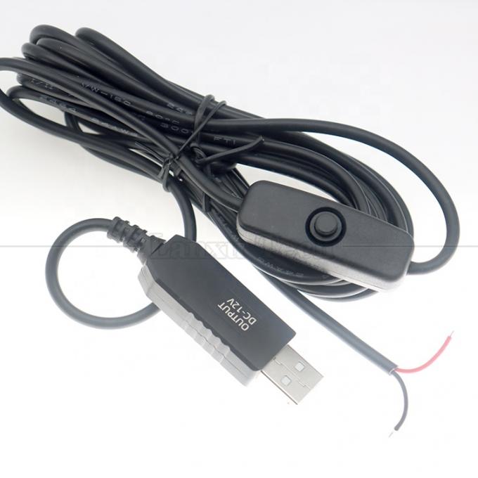 12V Led-Streifenlicht Strom eingeschaltet ausgeschaltet Schalter USB-Anschluss zum offenen Drahtwandler Ladekabel 5