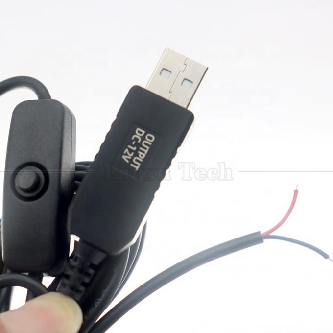 12V Led-Streifenlicht Strom eingeschaltet ausgeschaltet Schalter USB-Anschluss zum offenen Drahtwandler Ladekabel 4