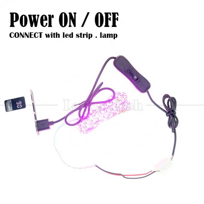 Strom ON OFF 1M USB A Männlich zum Öffnen ausgestopftes Bardraht Ladekabel mit 304 Schaltknopf 0