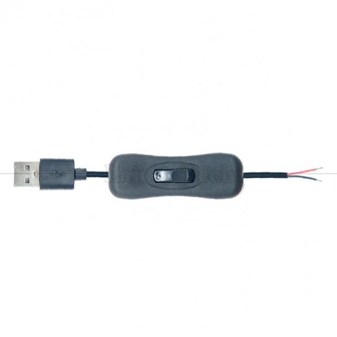 Strom ON OFF 1M USB A Männlich zum Öffnen ausgestopftes Bardraht Ladekabel mit 304 Schaltknopf 6
