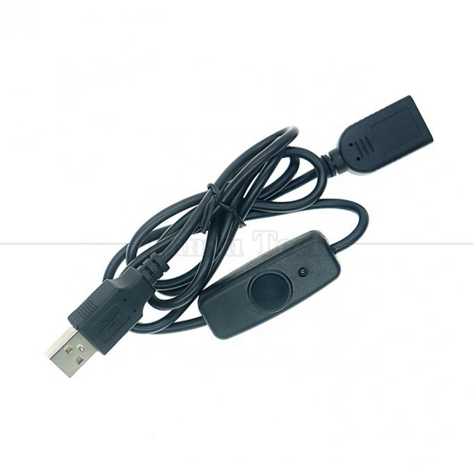 Indikator Blau Licht Wasserdichtes Silizium Deckel Drücken Knopf Männlich zu weiblich Stromschalter ON OFF USB-Verlängerungskabel 0