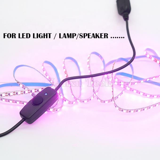Indikator Blau Licht Wasserdichtes Silizium Deckel Drücken Knopf Männlich zu weiblich Stromschalter ON OFF USB-Verlängerungskabel 1