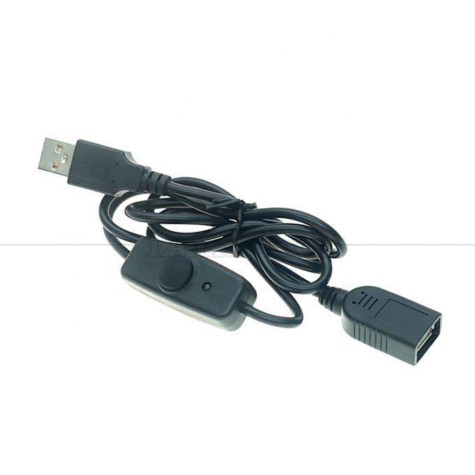 Indikator Blau Licht Wasserdichtes Silizium Deckel Drücken Knopf Männlich zu weiblich Stromschalter ON OFF USB-Verlängerungskabel 4