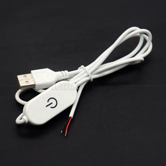5V 1m eingeschaltet ausgeschaltet Schalter Controller USB zu öffnen Drähte Ende Kabel Berührung Dimmer für 3w 5w Led Streifenleuchte 0