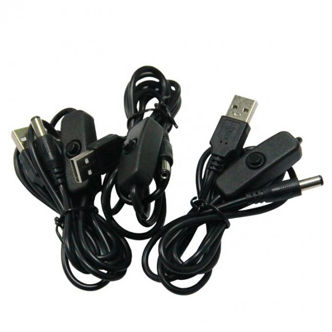 Hochwertige Stromversorgung ON-OFF-Schalter USB zu DC 5,5x2,1 mm Ladekabel für Led-Lampen 3
