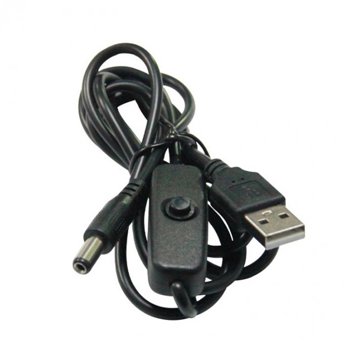 Hochwertige Stromversorgung ON-OFF-Schalter USB zu DC 5,5x2,1 mm Ladekabel für Led-Lampen 2