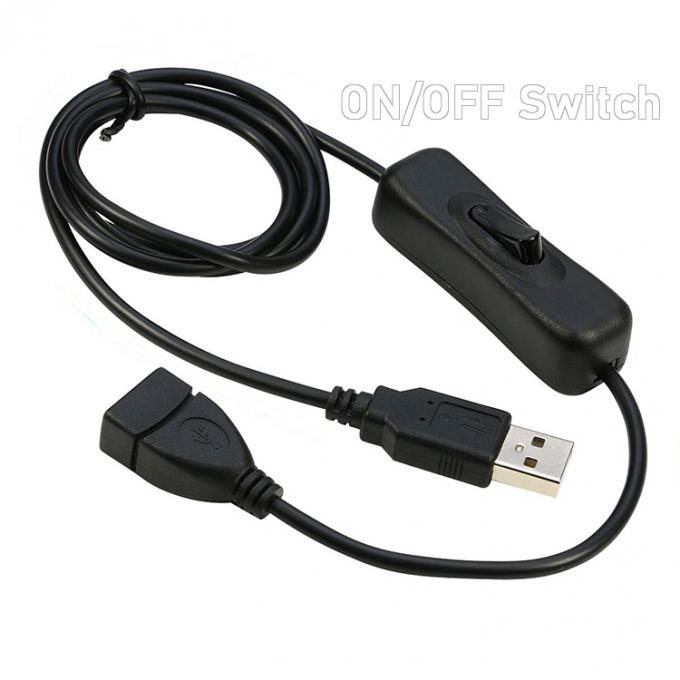 Strom ON OFF Datenaufladung Männlich-Frauen-USB-Schalterkabel für Led-Lampencomputer 3