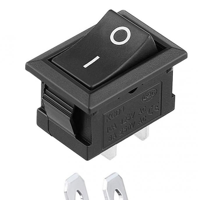 AC 6A/250V 10A/125V Schwarz 2-Pin-Position Schalter in ON OFF elektrische Boot Rocker Schalter 2
