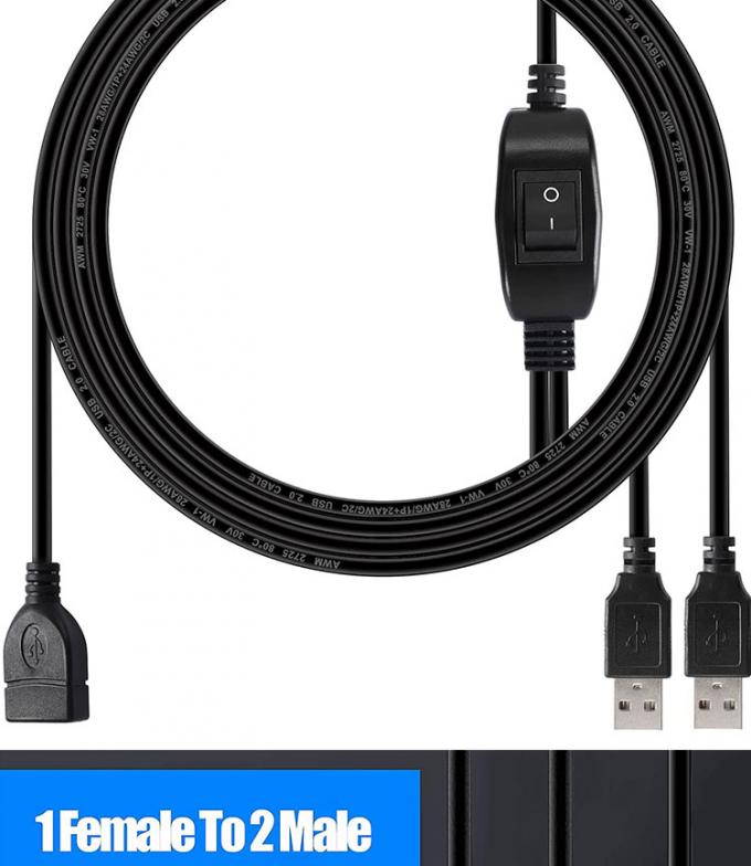 1 weiblich auf 2 männlich USB Y Splitter Drucker-Sharing-Schalterkabel für Drucker-Scanner Lautsprecher Tastaturmaus 7