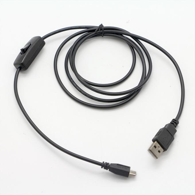 Hochwertiges 1M ON OFF-Controller Micro B zu USB A-Verlängerungskabel mit Schalter für LED-Lampe 1
