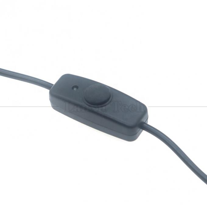 Wasserdichtes Silicone Gummi Deckel auf und aus Drücken Knopf Schalter 5V USB zum Öffnen Bare 2pin Drähte Endkabel für LED-Leuchten 1