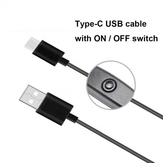1m 5V 3A USB-Ladekabel Typ C mit ausgeschaltetem Schalter für Raspberry Pi 2