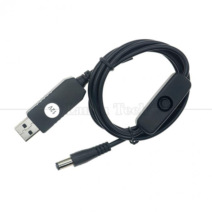 Hochwertiger Booster 5V USB auf 12V 9V DC 5,5x2,1mm Barrel Jack Ladegerät ON OFF Kabel mit Schalter für Router-Ventilator LED-Streifen 3