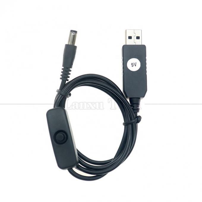 Hochwertiger Booster 5V USB auf 12V 9V DC 5,5x2,1mm Barrel Jack Ladegerät ON OFF Kabel mit Schalter für Router-Ventilator LED-Streifen 5