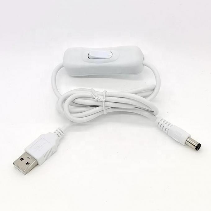 1m 5V USB zu DC 5,5x2,1mm Stromladeverlängerungskabel mit ON-OFF-Schalter für Led 5