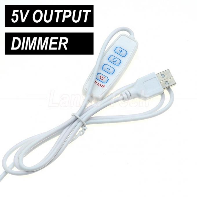5V Ausgang Stufenlose Verdunkelung ON OFF Schalter USB-Dimmkabel für LED-Leuchtenlampe 2