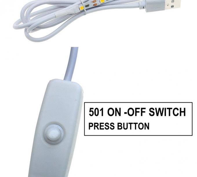 Hochwertiges USB-Steuergerät Dimmer Strom an und aus Schalterkabel mit LED-Lichtstreifenlampe 1