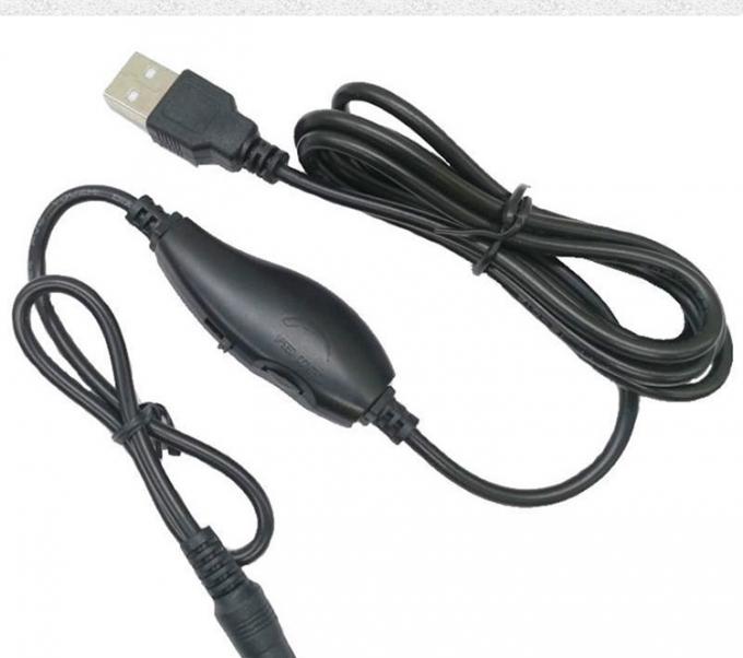 5V USB zu DC 5,5x2,1mm 12V Ausgangshelligkeitssteuerung Einstellbarer Dimmer eingeschaltet ausgeschaltet Schalterkabel für LED-Leuchtenventilator 1