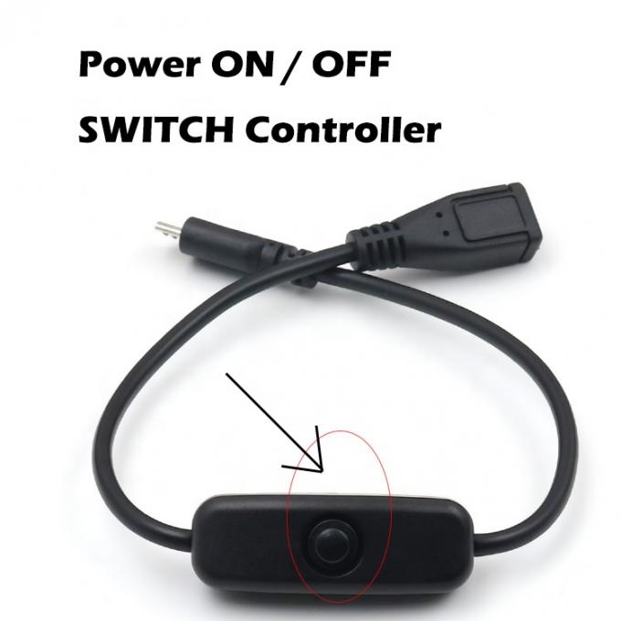 Individuelles Männlich-Frauen-Laden mit Micro USB-Verlängerungskabel mit Schalter 4