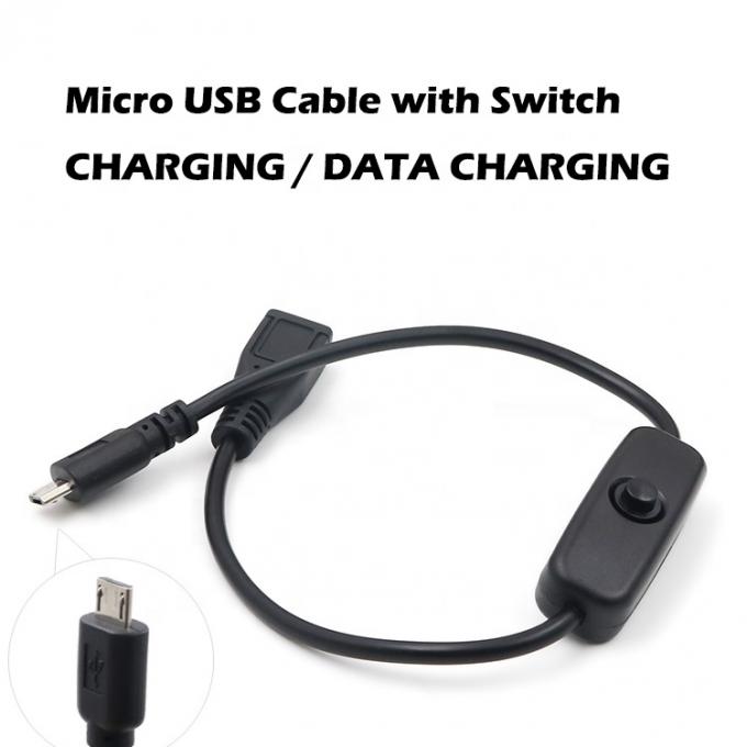 Individuelles Männlich-Frauen-Laden mit Micro USB-Verlängerungskabel mit Schalter 3
