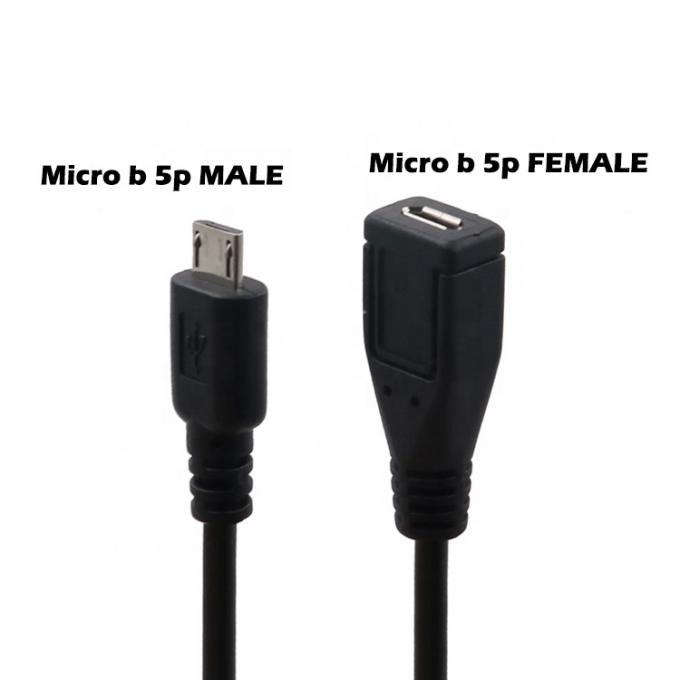 Individuelles Männlich-Frauen-Laden mit Micro USB-Verlängerungskabel mit Schalter 1
