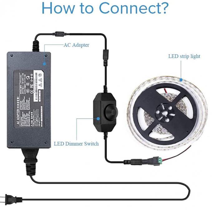 12V 24V Led Tischlampe Strip Seillichter Männlich zu weiblich Led Dimmer Switch Fernbedienung 8