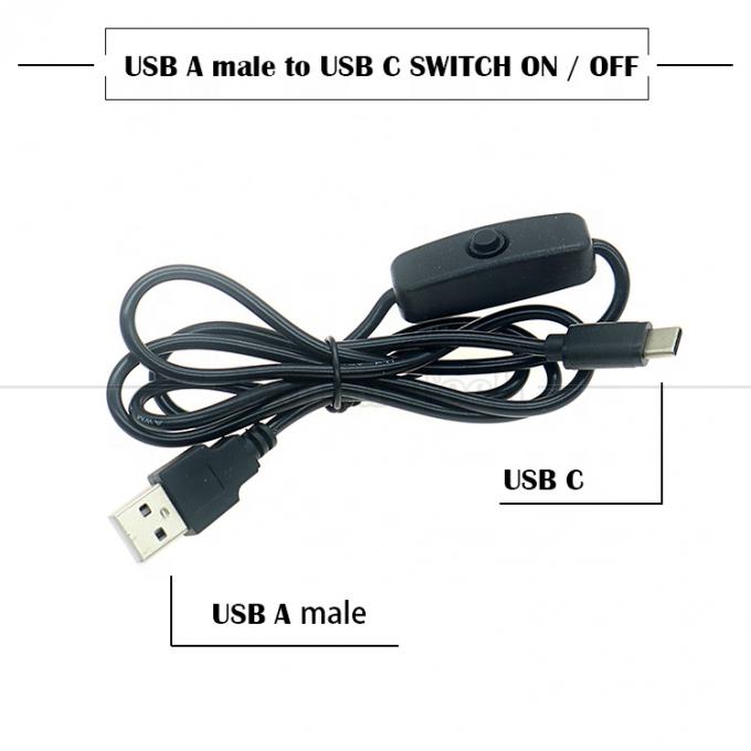 5V USB A Männlich auf Typ C USB Schalter Strom ON OFF Kabel für Raspberry Pi LED Strip 0