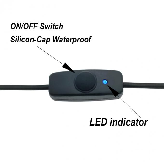 USB Typ C Männlich auf weiblich an und aus Siliziumkappe Schalterverlängerungskabel für Raspberry Pi Lampenventilator 3