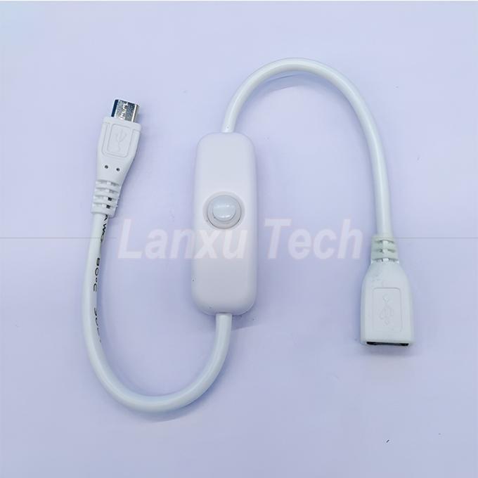USB Micro B Männlich-Frauen-Erweiterung eingeschaltet ausgeschaltet Schaltfläche 501 Schaltkabel 1