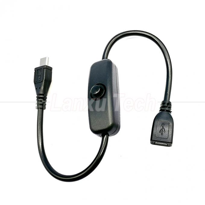 USB Micro B Männlich-Frauen-Erweiterung eingeschaltet ausgeschaltet Schaltfläche 501 Schaltkabel 0