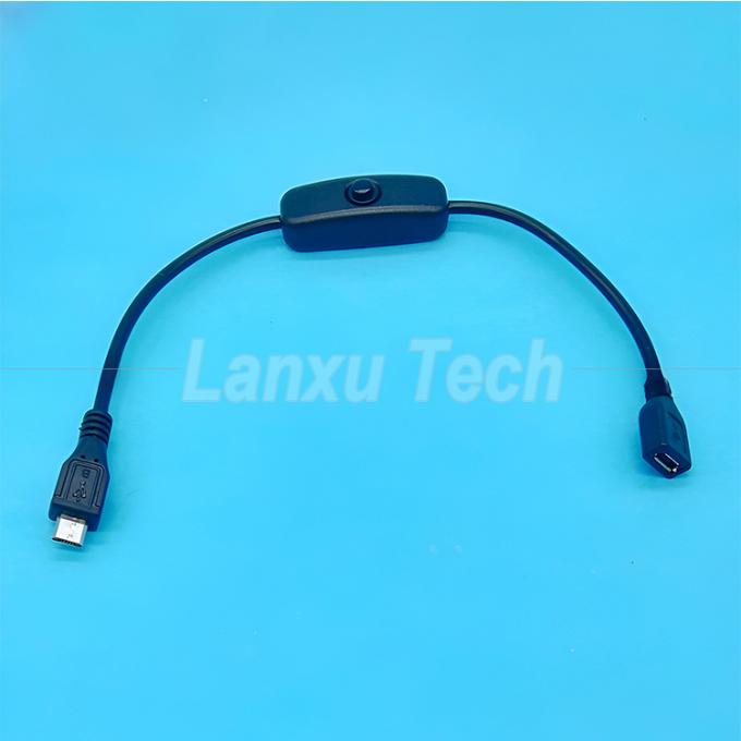 USB Micro B Männlich-Frauen-Erweiterung eingeschaltet ausgeschaltet Schaltfläche 501 Schaltkabel 2