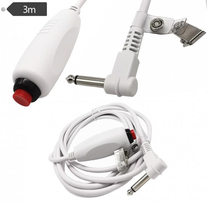 Custom 6.35 Single Button Switch Line Notruf Button Krankenschwester Anruf Kabel mit Clip für Krankenschwester Station Krankenschwester Anrufsystem 1