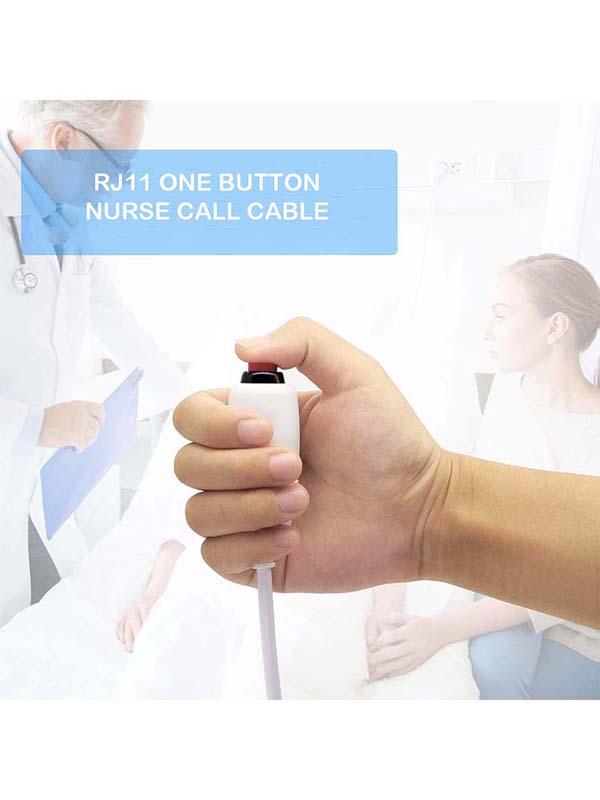 Custom 6.35 Single Button Switch Line Notruf Button Krankenschwester Anruf Kabel mit Clip für Krankenschwester Station Krankenschwester Anrufsystem 8