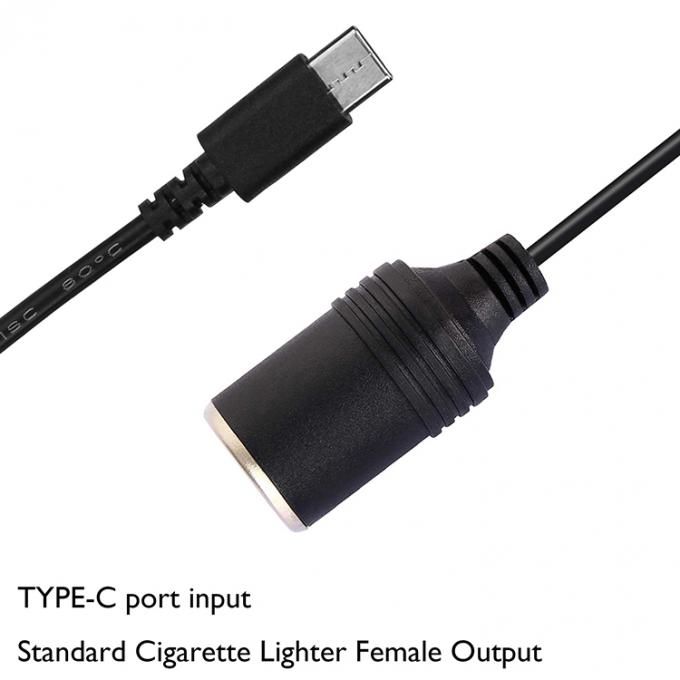PD-Ladung 12v Ausgang USB Typ C Männlich zum Zigarettenanzünder Weiblich Steckdose Steckdose Stromadapterkabel für Auto 2