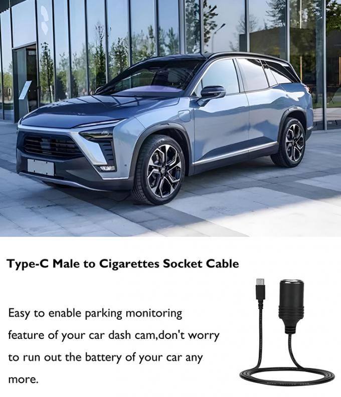 PD-Ladung 12v Ausgang USB Typ C Männlich zum Zigarettenanzünder Weiblich Steckdose Steckdose Stromadapterkabel für Auto 5