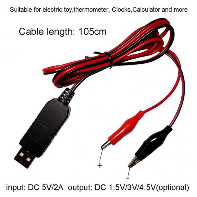 AA AAA Batterie-Eliminator Repace Batterie USB 5v bis 1.5v 3v 4.5v Schritt nach unten Stromlade-Kabel für LED-Licht elektrisches Spielzeug 3