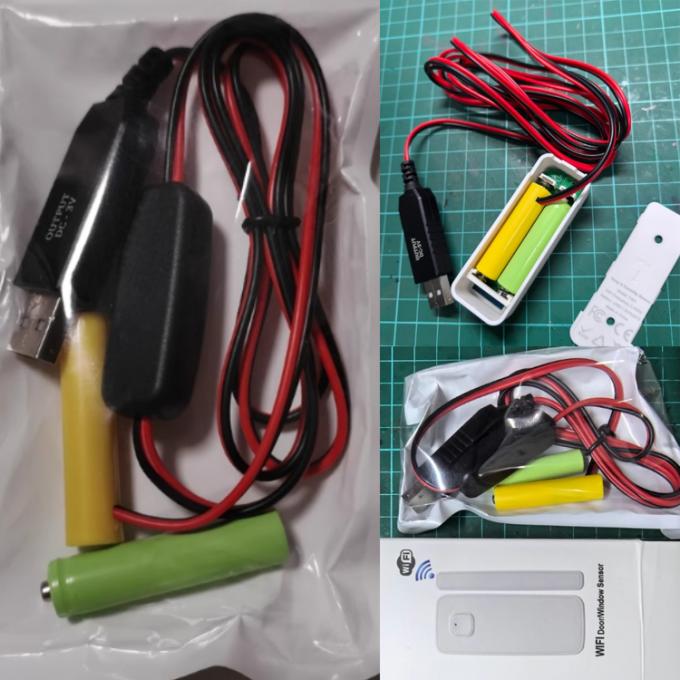 1.5v 3v 4.5v 6v LR6 AA LR03 AAA Batterie-Eliminator Ersetzen USB-Schalter ON-OFF-Ladekabel für LED-Licht elektronisches Spielzeug 6