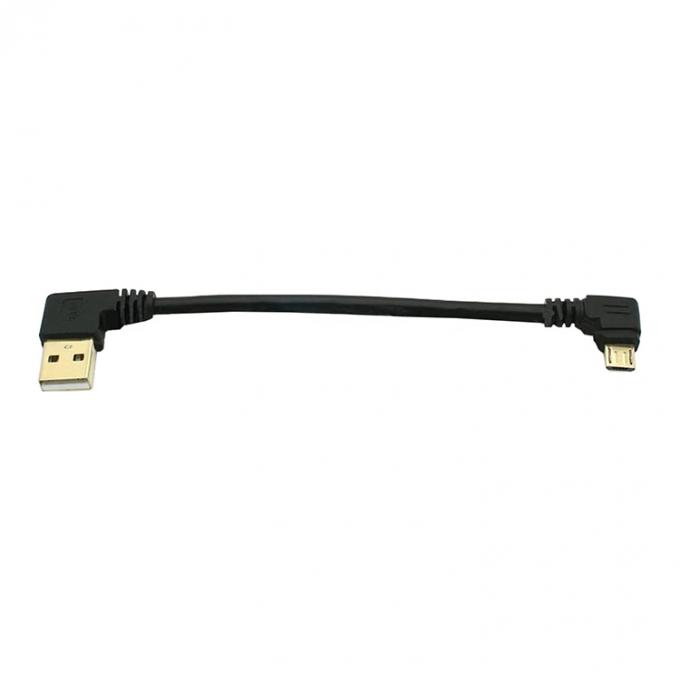 Winkel USB zu L-Form Links-Rechtswinkel 90 Grad Mikro-V8-Erweiterungs-Datenladekabel 5