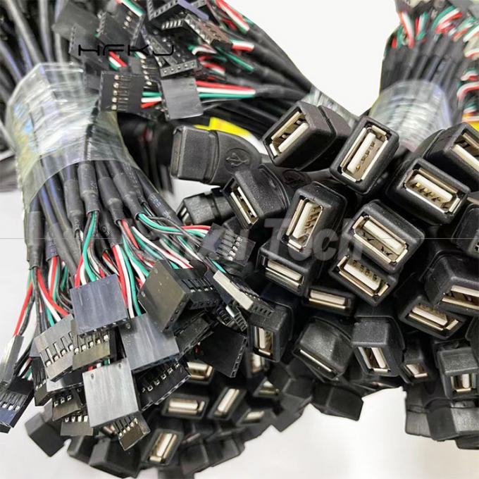 Benutzerdefiniertes USB 2.0 Typ A Weibliches Steckkopf zu 5-Pin Dupont-Anschlussdraht Kabel für das Motherboard 5