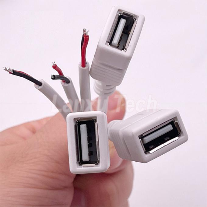 5V Weiß USB Weiblich zum Öffnen nackte Drähte Pigtail Ende Kabel für LED-Streifen 5