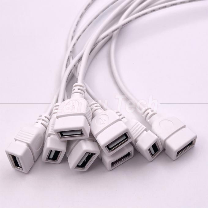 5V Weiß USB Weiblich zum Öffnen nackte Drähte Pigtail Ende Kabel für LED-Streifen 3