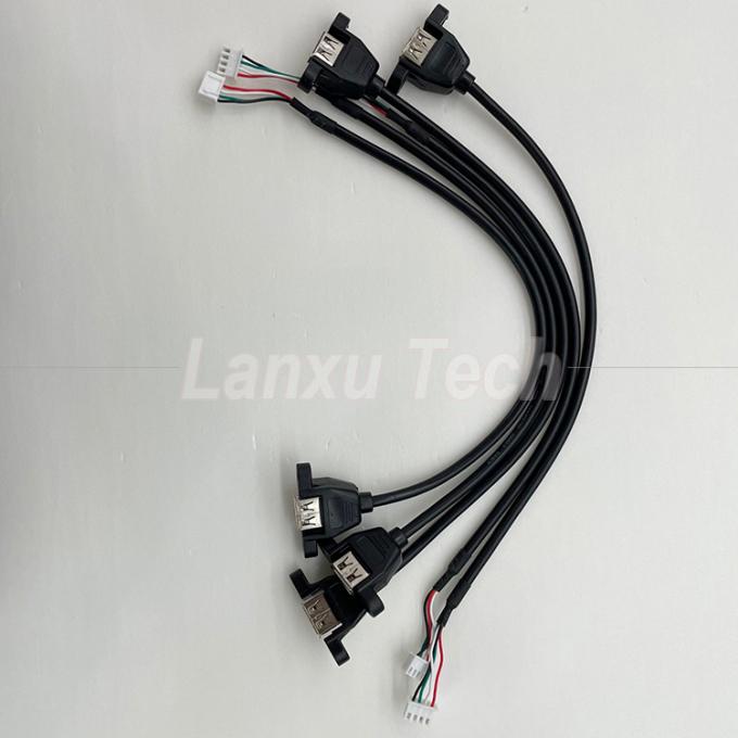 USB 2.0 Panel Mount Typ A bis JST XH PH VH 4-Stift-Kabel 6