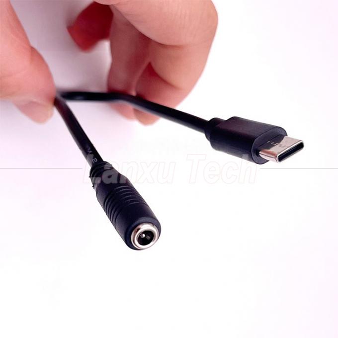 5V Typ C zu Gleichstrom 3,5x1,35mm 5,5x2,1mm Stromladekabel für LED-Tischlampenventilator 3