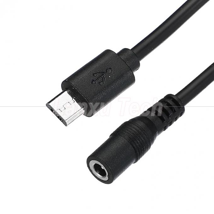 Micro USB Männlich zu DC 3,5x1,35mm Weiblich Jack Stromverlängerungskabel für Ventilatoren LED-Streifen 2