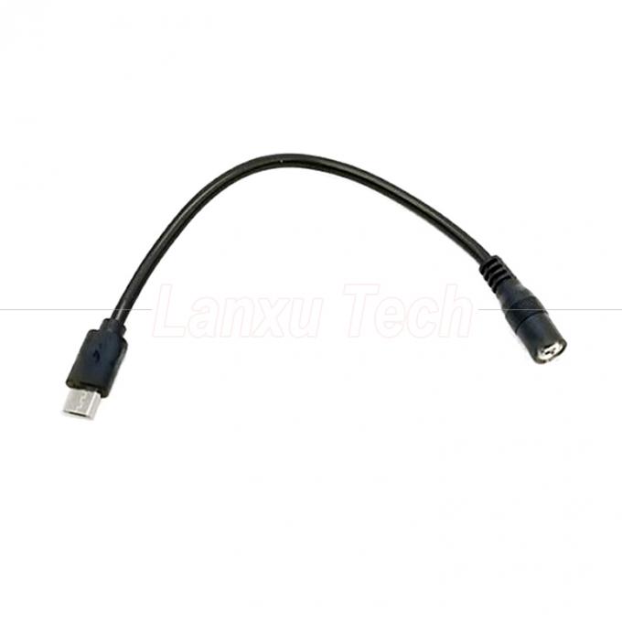 Micro USB Männlich zu DC 3,5x1,35mm Weiblich Jack Stromverlängerungskabel für Ventilatoren LED-Streifen 5