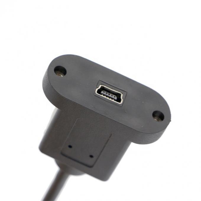 Schraubverriegelung 90 Grad Rechtswinkel Männlich-Fraulich Mini-USB-Panel-Verlängerungskabel 3