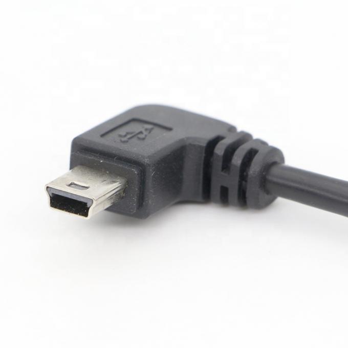 Schraubverriegelung 90 Grad Rechtswinkel Männlich-Fraulich Mini-USB-Panel-Verlängerungskabel 5