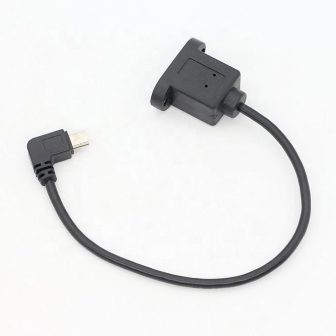 Schraubverriegelung 90 Grad Rechtswinkel Männlich-Fraulich Mini-USB-Panel-Verlängerungskabel 7
