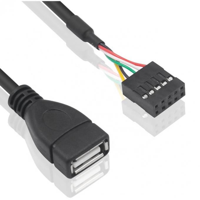 USB Typ A Weiblich bis 9 Pin Dupont Weibliche Kopfteil-Motherboard-Adapterkabel 1