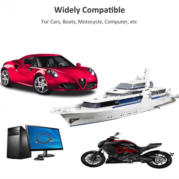 Anpassen Dual Typ C Männlich zu weiblich wasserdichtes Erweiterungskabel mit Flush Mount Panel für Auto LKW Boot Motorrad Computer 6